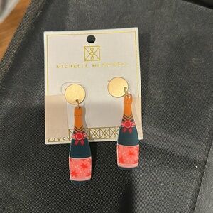 Michelle McDowell champagne earrings NWT